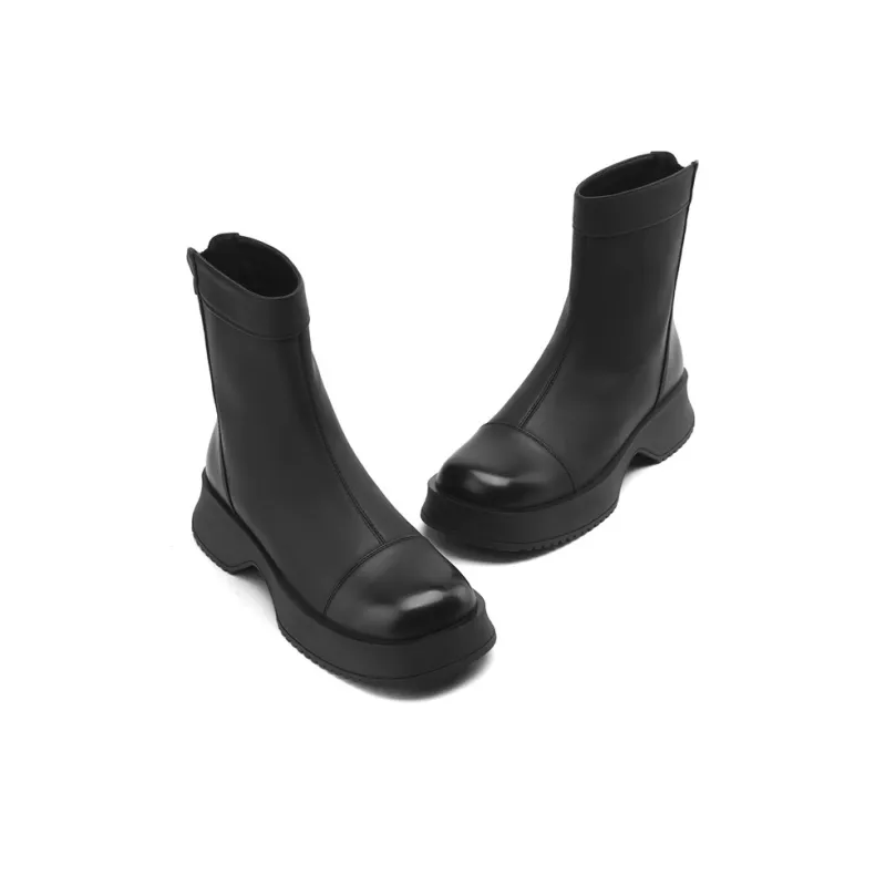 DAPHNE Ankle Boots Women's Black/Beige-3