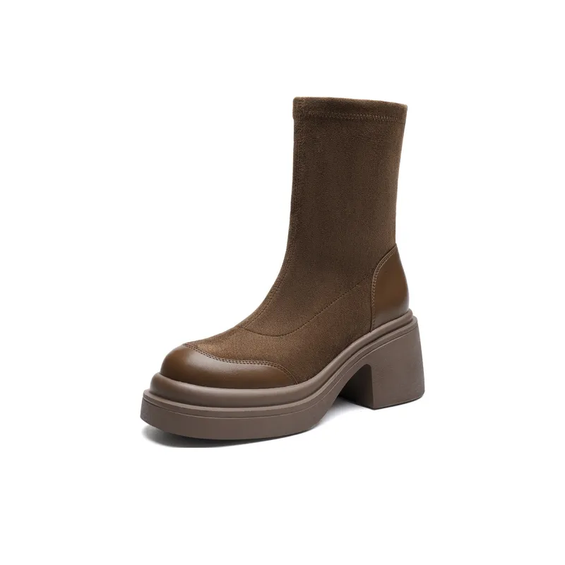 RED DRAGONFLY Stretch Boots 7.9CM Women's-9