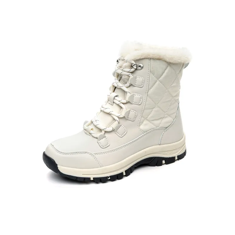 JNLVWA Warm Water Resistant Wear Resistant Slip Resistant Short Snow Boots Women's-0