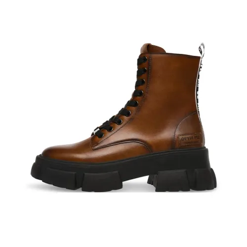 STEVE MADDEN Martin Boots Women's Brown