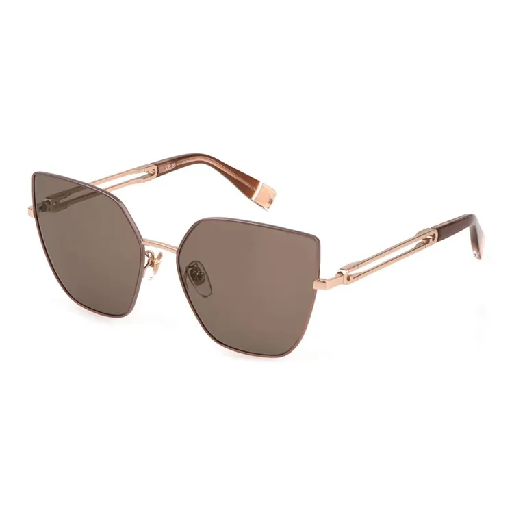 Furla Metal Cat Eye Sunglasses Women's Gold-0