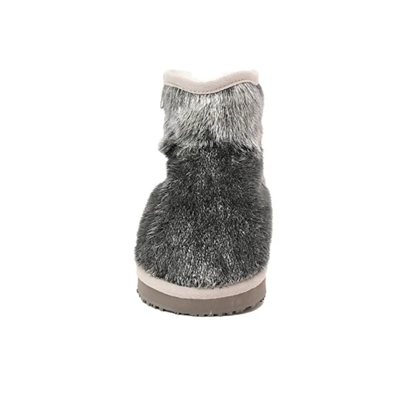K.D.KENAZ Red Eye Plated Silver Warm Coverage Short Snow Boots Women's Silver-2