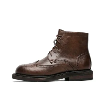 Chi Wolf Ankle Boots Men Black/Brown