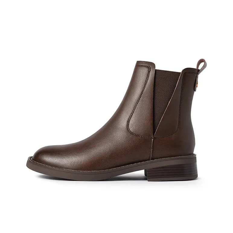 Reemoor Short Chelsea Boots 3.5CM Women's Brown-0