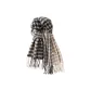 Artistic Style Small Checkered Pattern Elegance Fringe Thermal Scarf