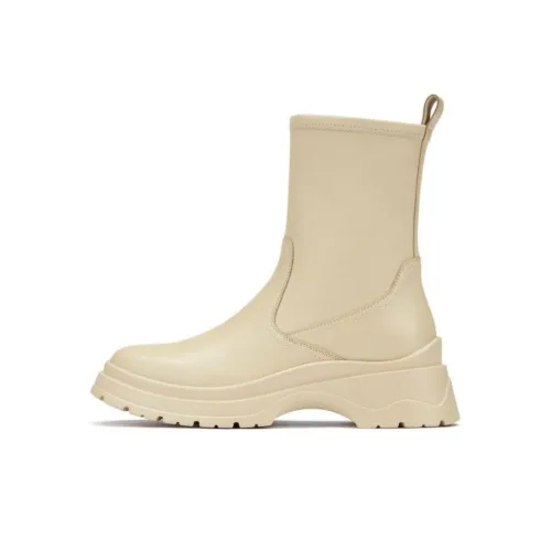 73Hours Comfortable Delivery Ankle Boots Women's Ecru