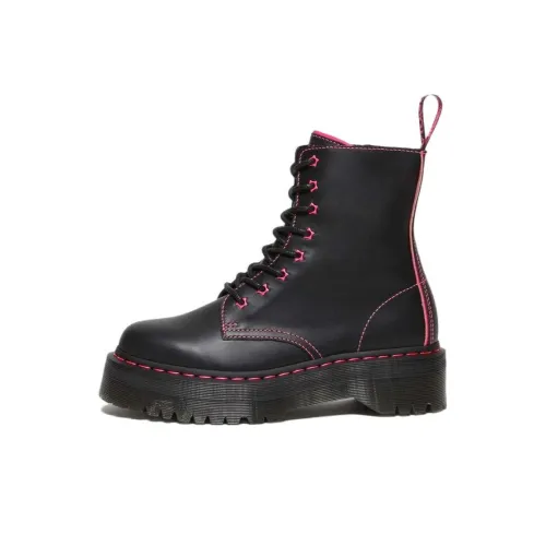 Dr.Martens Jadon Ii Neon Star Leather Platform Boots 'Black'