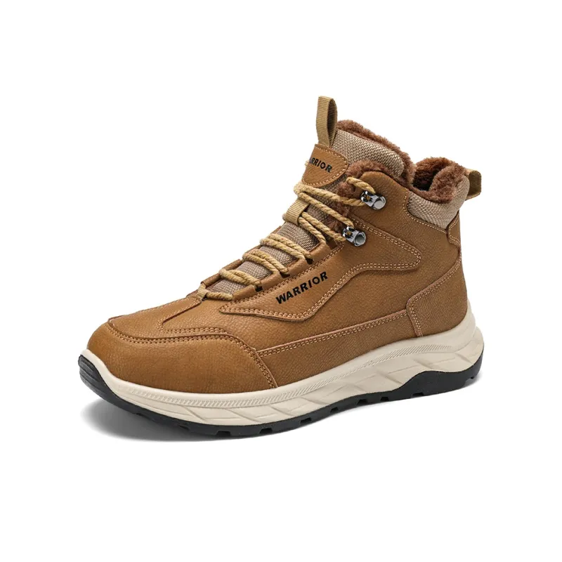 Warrior Warm And Wear Resistant Short Snow Boots Men's Earth Yellow-1