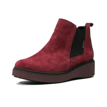 MEPHISTO Ankle Boots 4cm Women's Burgundy