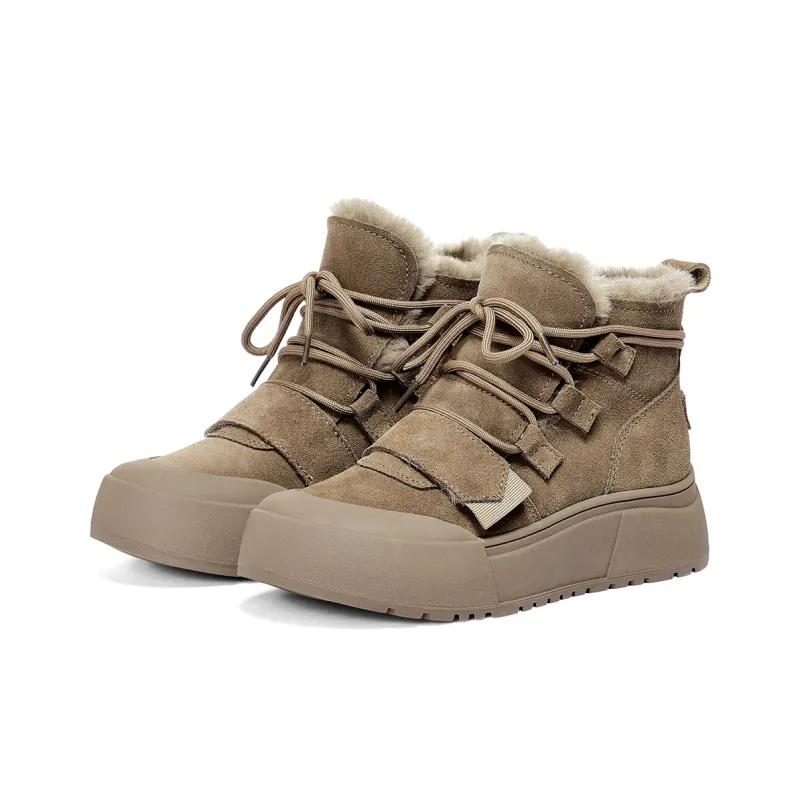 C°BANNER Short Mid Calf Snow Boots Women's Olive Green-2