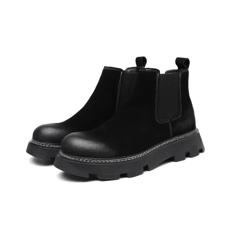YEDANI Crew Chelsea Boots Men's Black-2