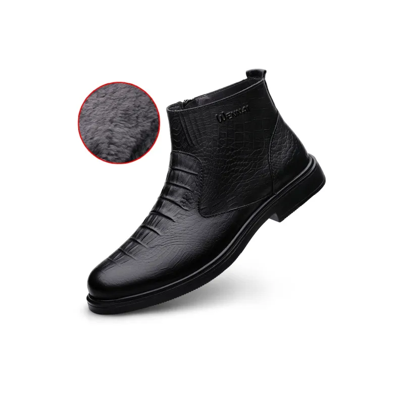 Wen Nai Ankle Boots Men's Black-5