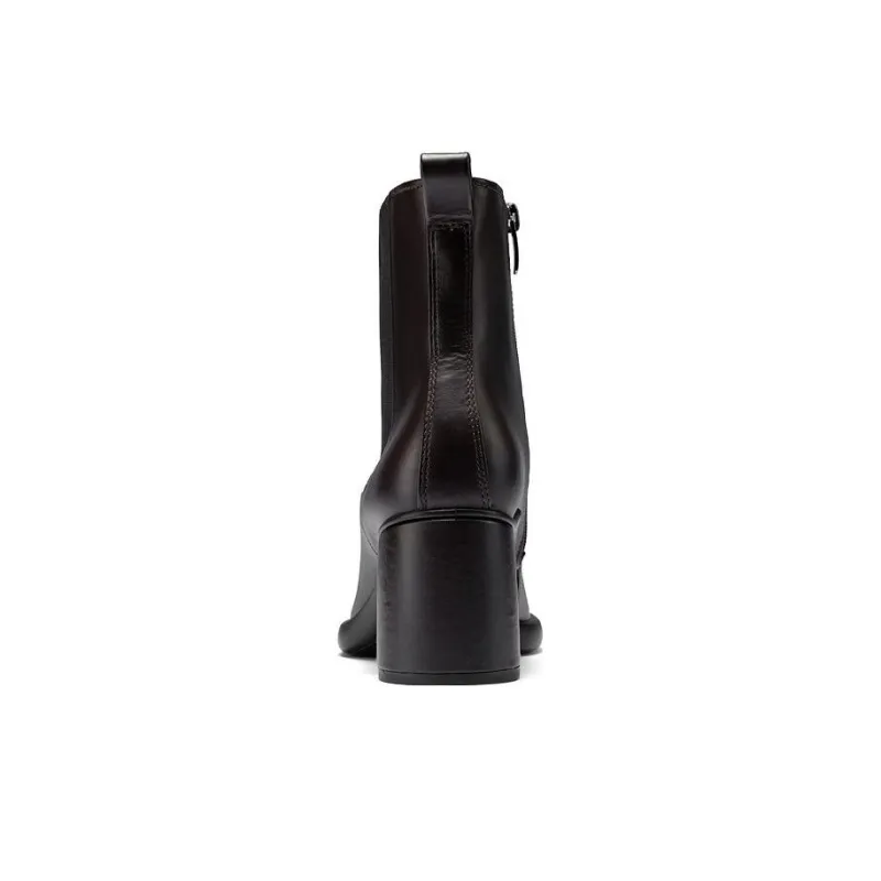 Ecco Short Chelsea Boots 7cm Women's Coffee-4