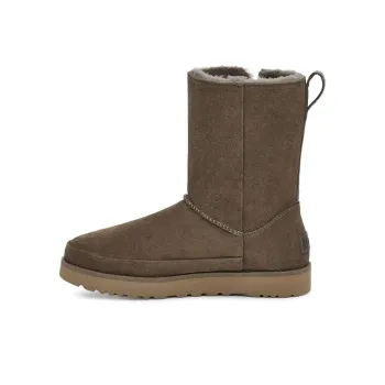 UGG Classic Zip Short Stiefel Fleece Lined Brown Women's