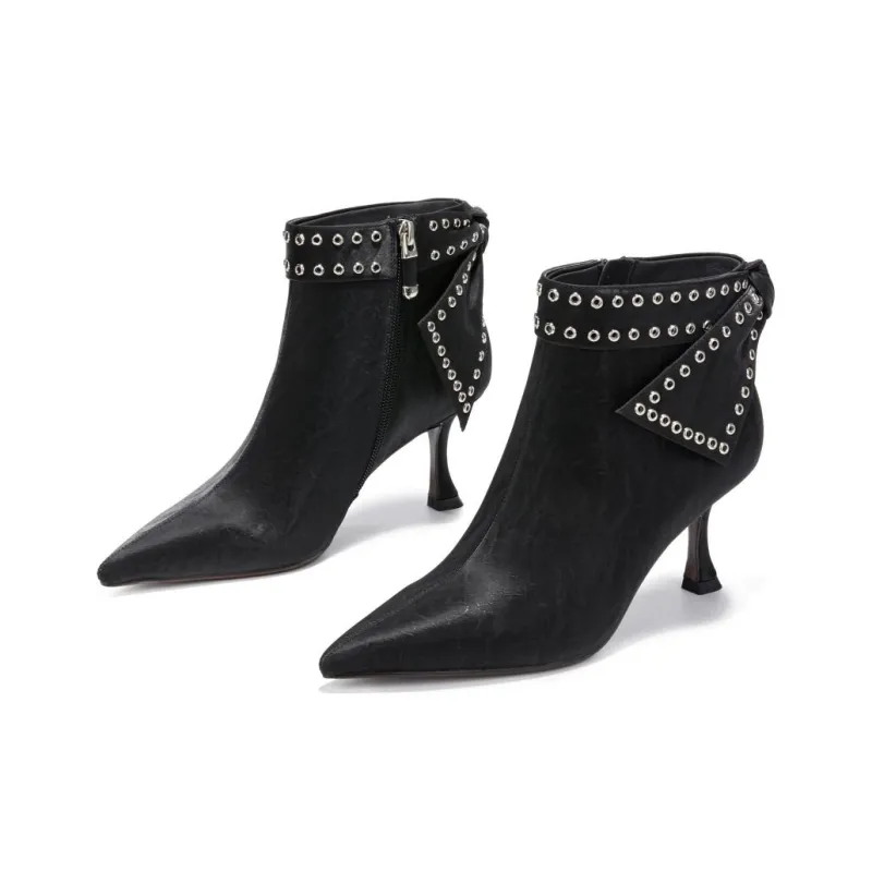ELLE Ankle Boots 7cm Women's Black-1
