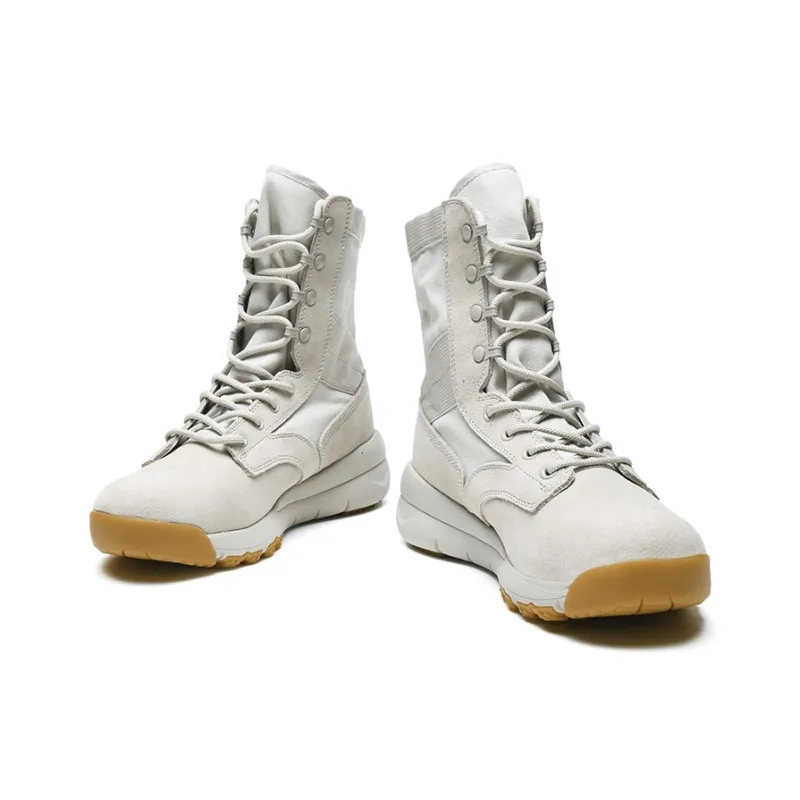 XIANGGUAN Breathable Cushioning Crew Outdoor Boots Unisex Jazz White-3
