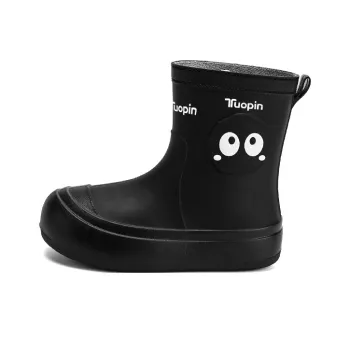 TUOPIN Rain Boots Women's Black/White/Brown