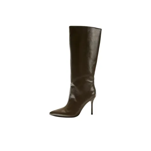 ZARA Knee high Boots 10cm Women's Green