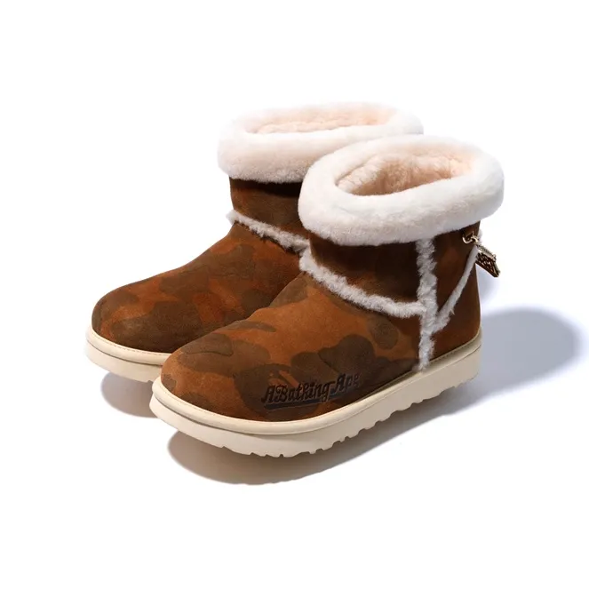 UGG X Bape Classic Mini Fleece Lined Brown-2