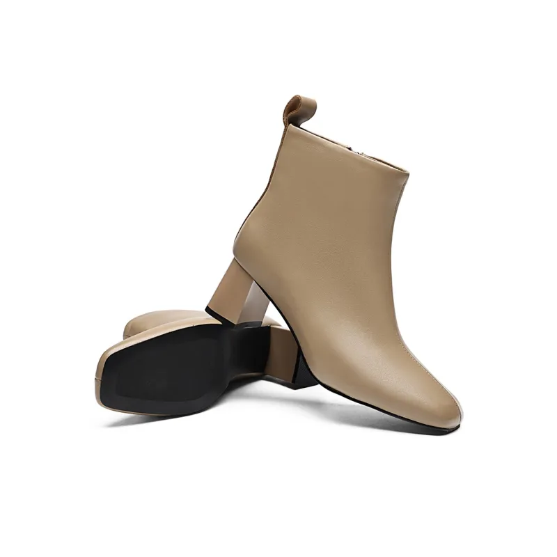 EBLAN Ankle Boots Women's Apricot-4
