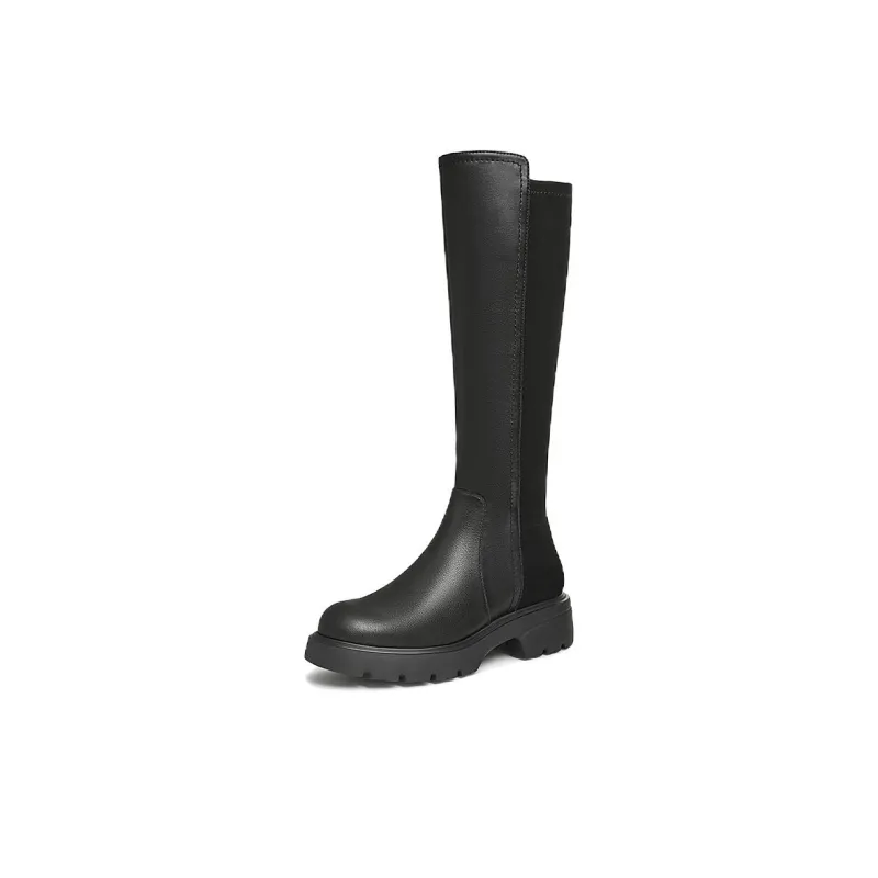 BATA Knee high Boots 4.5cm Women's Black-1