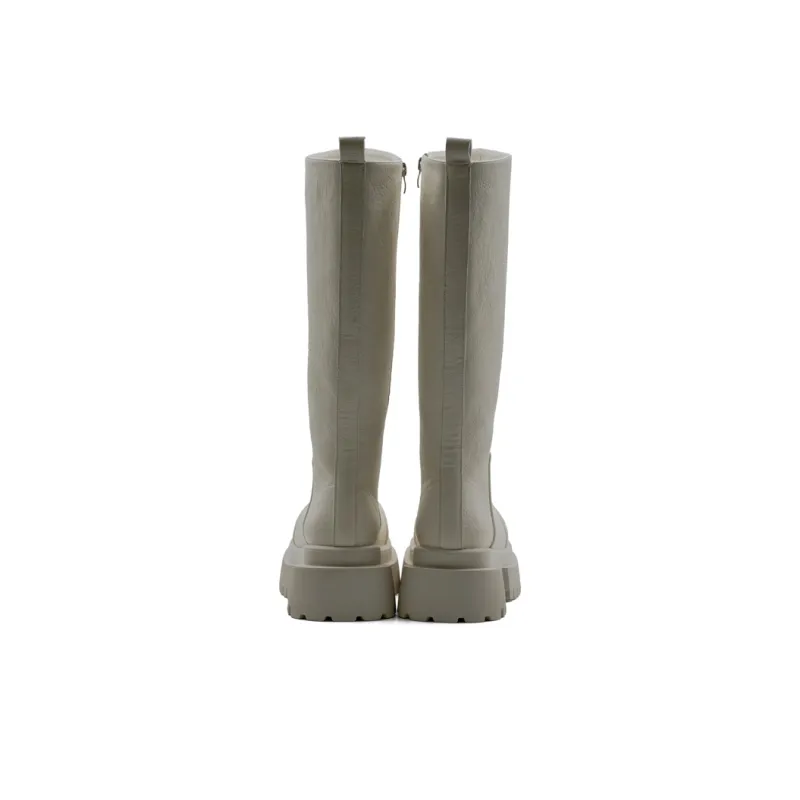 Little Sue Niche Design Trendy Versatile British Style Letter Hot Girl Slimming Knight Boots Knee-high Boots Women's-10