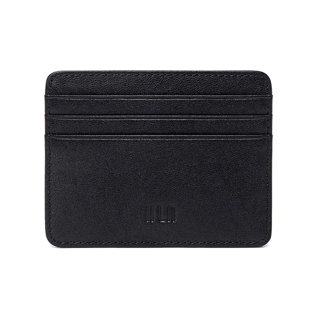 HLA Cow Leather Card Holder Document Bag, Card Holder Coin Purse Wallet Regular Men's Classic Black/Coffee-0