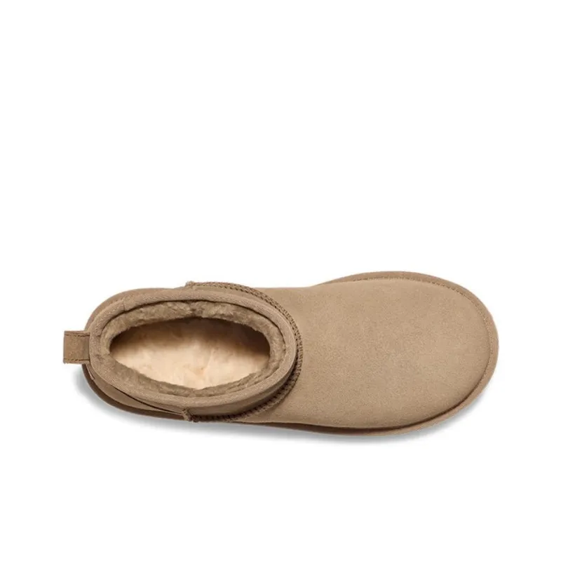 UGG Warm Short Snow Boots Unisex Brown-3