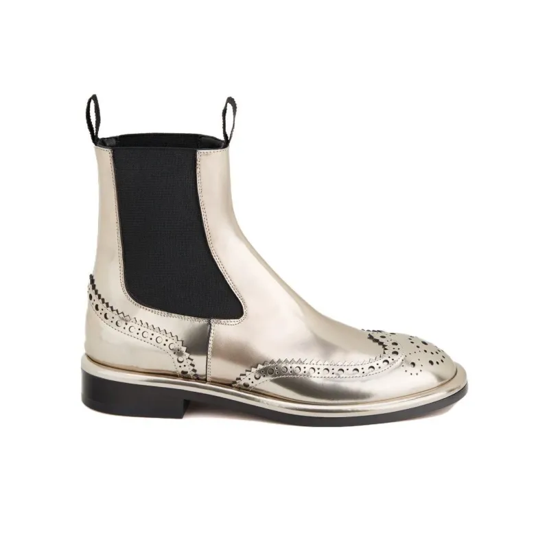AGL Short Chelsea Boots 2.5cm Women's Gold-1