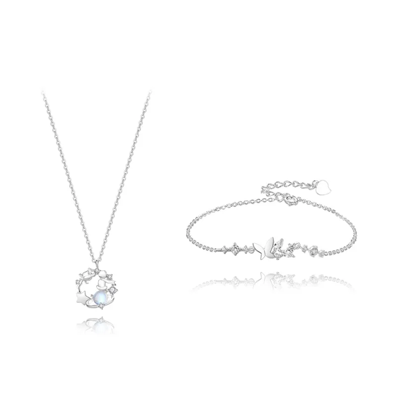 BLANK IN BLANK Zircon Necklaces Women's Bestie Birthday Gift For Girl-5