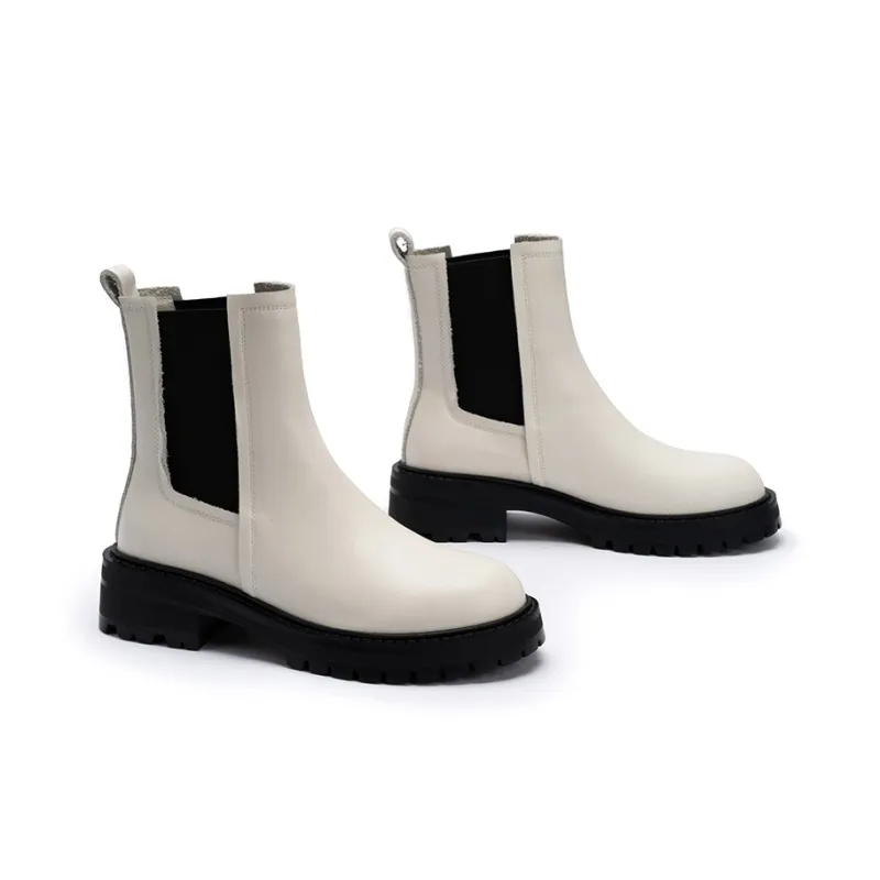 MALEMONKEY Short Chelsea Boots 4.5cm Women's Black-4