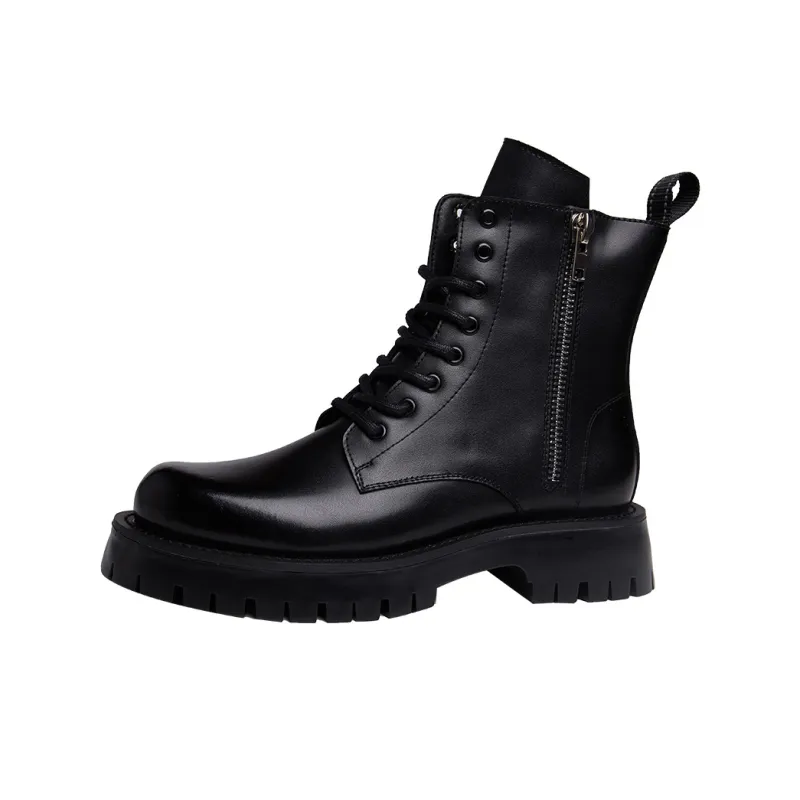 Xiwencha Short Martin Boot 6cm Men's Black-0