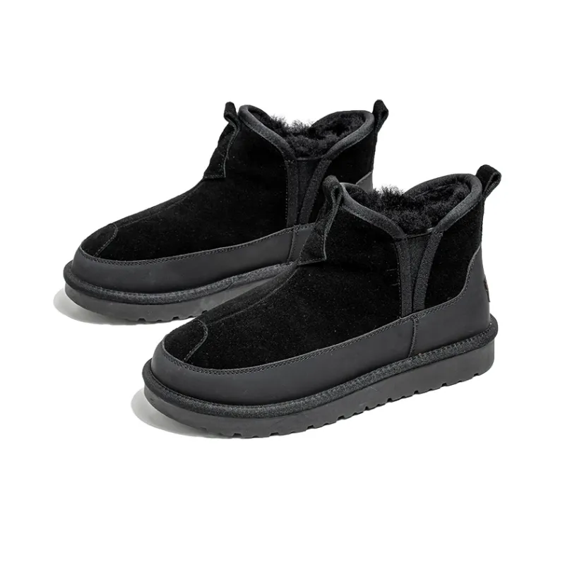 JIETEGONGYANG Thermal Slip Resistant Short Snow Boots Men's-1