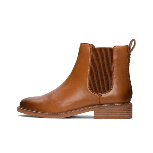 Clarks Short Chelsea Boots 2cm Women's Brown
