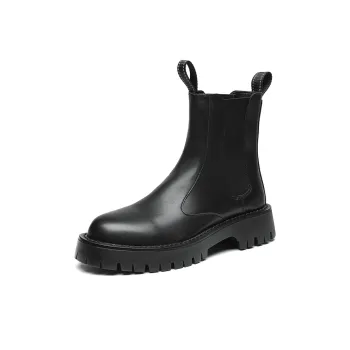 MODENGPAN Short Chelsea Boots 3cm Men's Black