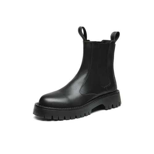 MODENGPAN Short Chelsea Boots 3cm Men's Black