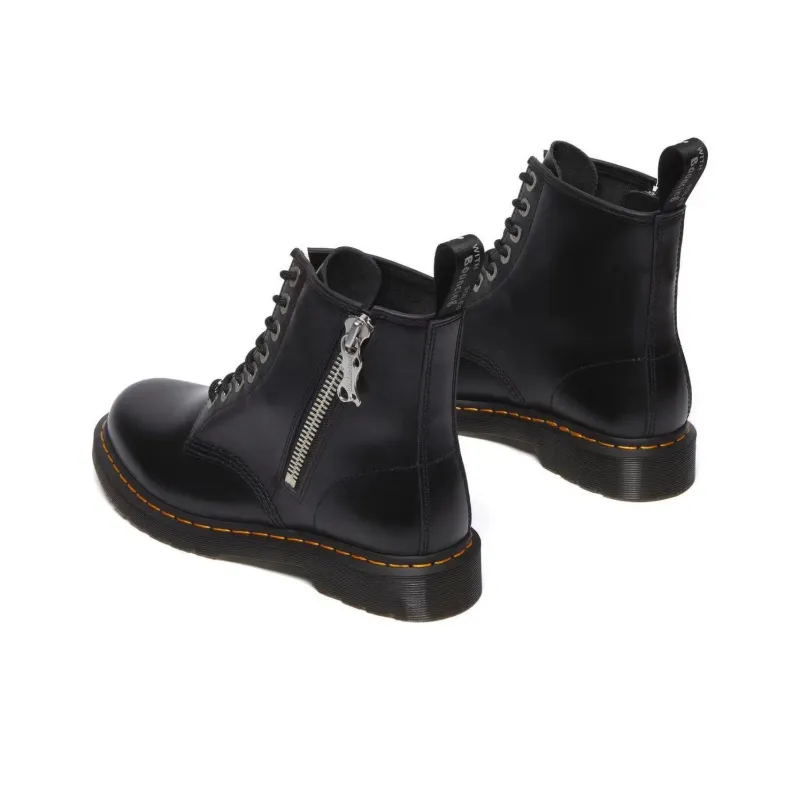 Dr.Martens 1460 Zip Black Polished Smooth Crew Martin Boot Unisex Black-4