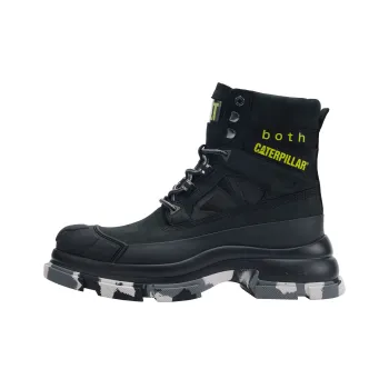 Both x CAT Slip Resistant Crew Outdoor Boots Men's Black