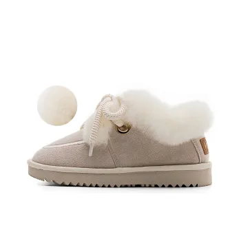 Warrior Warm Wear Resistant Slip Resistant Short Snow Boots Women's Beige