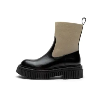 TOOMANYSHOES Happy Fruit Ankle Boots 4.5cm Women's Khaki