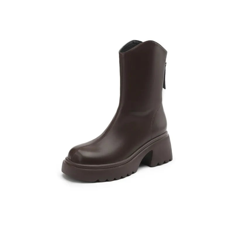 DAPHNE Ankle Boots Women's Brown/Black/Beige-7