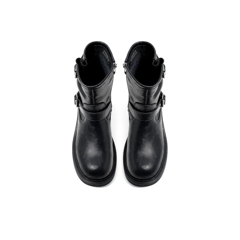 COMELY Martin Boots Women's Black/Brown-8