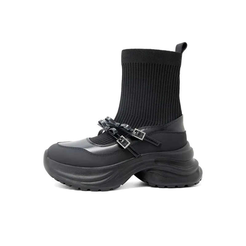 COMELY Ankle Boots Women's Black/Silver-5