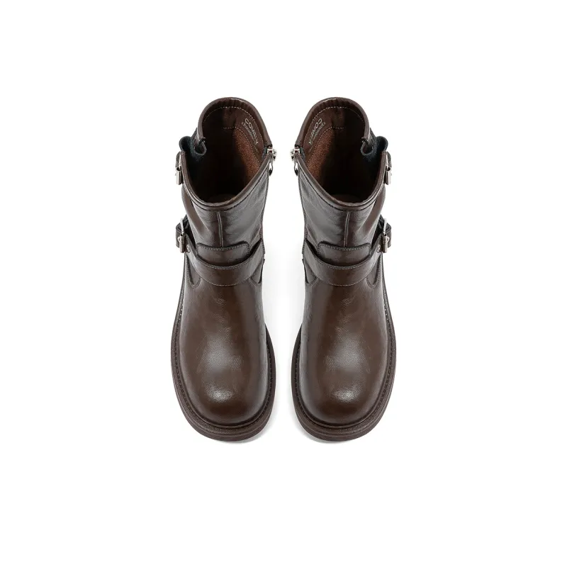 COMELY Martin Boots Women's Black/Brown-3