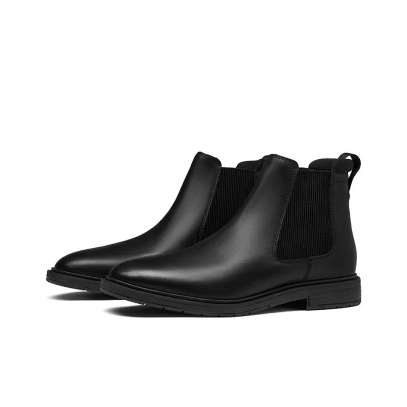 Clarks Short Chelsea Boots Men's Black-3
