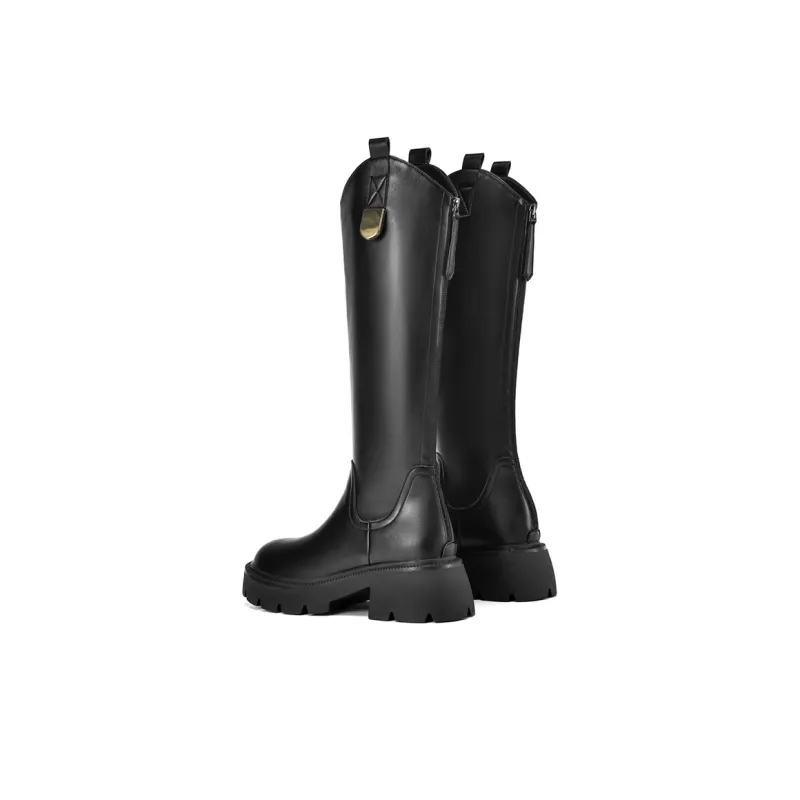 DAPHNE Knee high Boots Women's Black Brown-2
