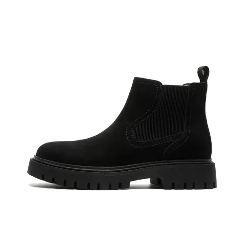 Shoe Cabinet Floral Language Ankle Boots Men's