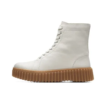 Clarks Street Collection Short Martin Boot Women's White