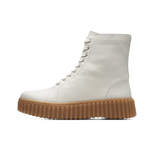 Clarks Street Collection Short Martin Boot Women's White