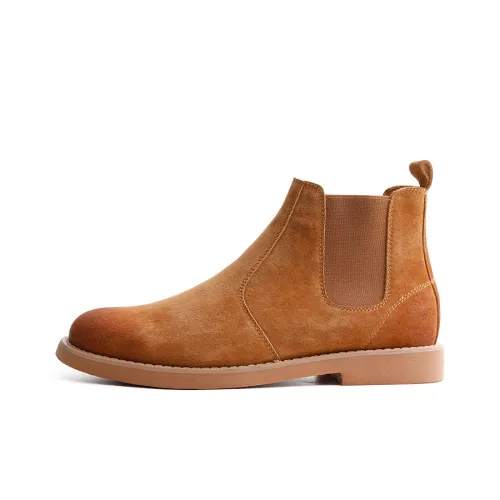 MR.A Crew Chelsea Boots Men's Yellow Brown